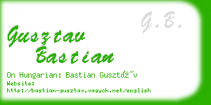 gusztav bastian business card